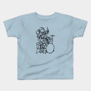 SEEMBO Spaceman Playing Drums Drummer Drumming Musician Band Kids T-Shirt